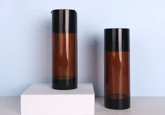 Brown Airless Pump Lotion Bottle Skin Care Serum Face Mask