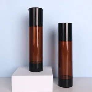 Brown Airless Pump Lotion Bottle Skin Care Serum Face Mask