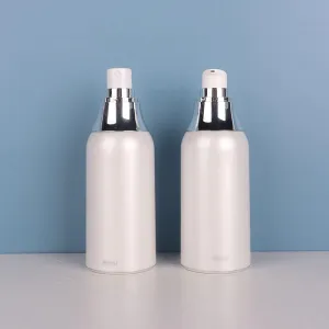 Pearl White and Silvery AS Airless Cosmetic Bottle