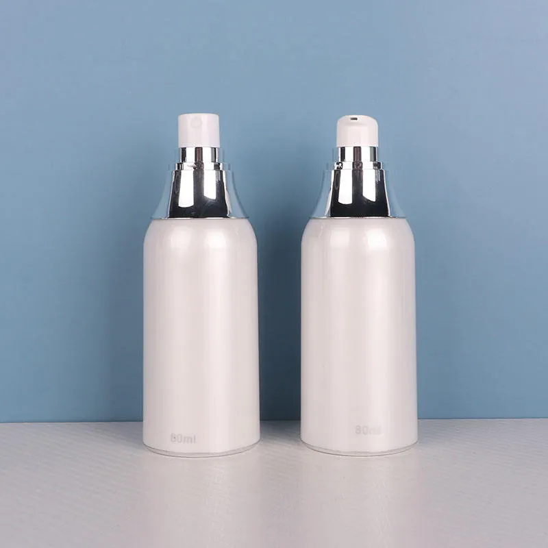Pearl White and Silvery AS Airless Cosmetic Bottle