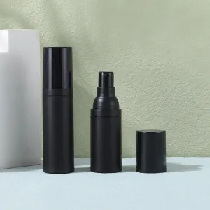 15ml 20ml 30ml 50ml Matte Black Serum Lotion Airless Pump Spray Bottle