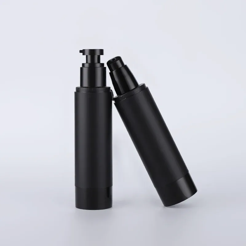 Matte Black Frost 15-200ML Travel Size Vacuum Airless Bottle 