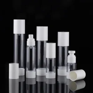 15ml 30ml 50ml Transparent Vacuum Pump Airless Bottle