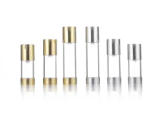 Gold Silver Plastic Airless Lotion Pump Bottles
