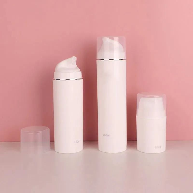 30ml 150ml White Round Shoulder PP Lotion Eye Cream Skin Care Serum Pump Sprayer