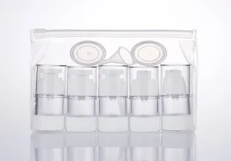Clear Refillable Cosmetic Travel Bottle Kit AS PP Travel Containers Set for Skincare Toiletries