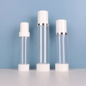 120ml Airless Pump Spray Bottle Half Hood Silver Edge 