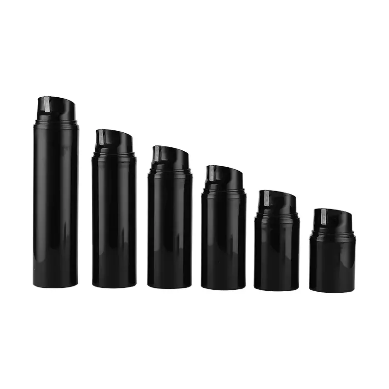 Black PP Airless Pump Lotion Bottle