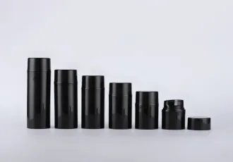 100ml Black Flat Airless Pump Bottle Wholesale Plastic PP 