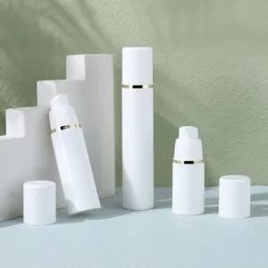 China Manufacture Lotion Bottle with Gold Border OEM Logo