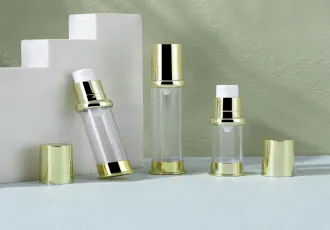 5ml 10ml 15ml Mini Airless Pump Bottle Silver Gold Transparent Lotion Cosmetic Spray Cream