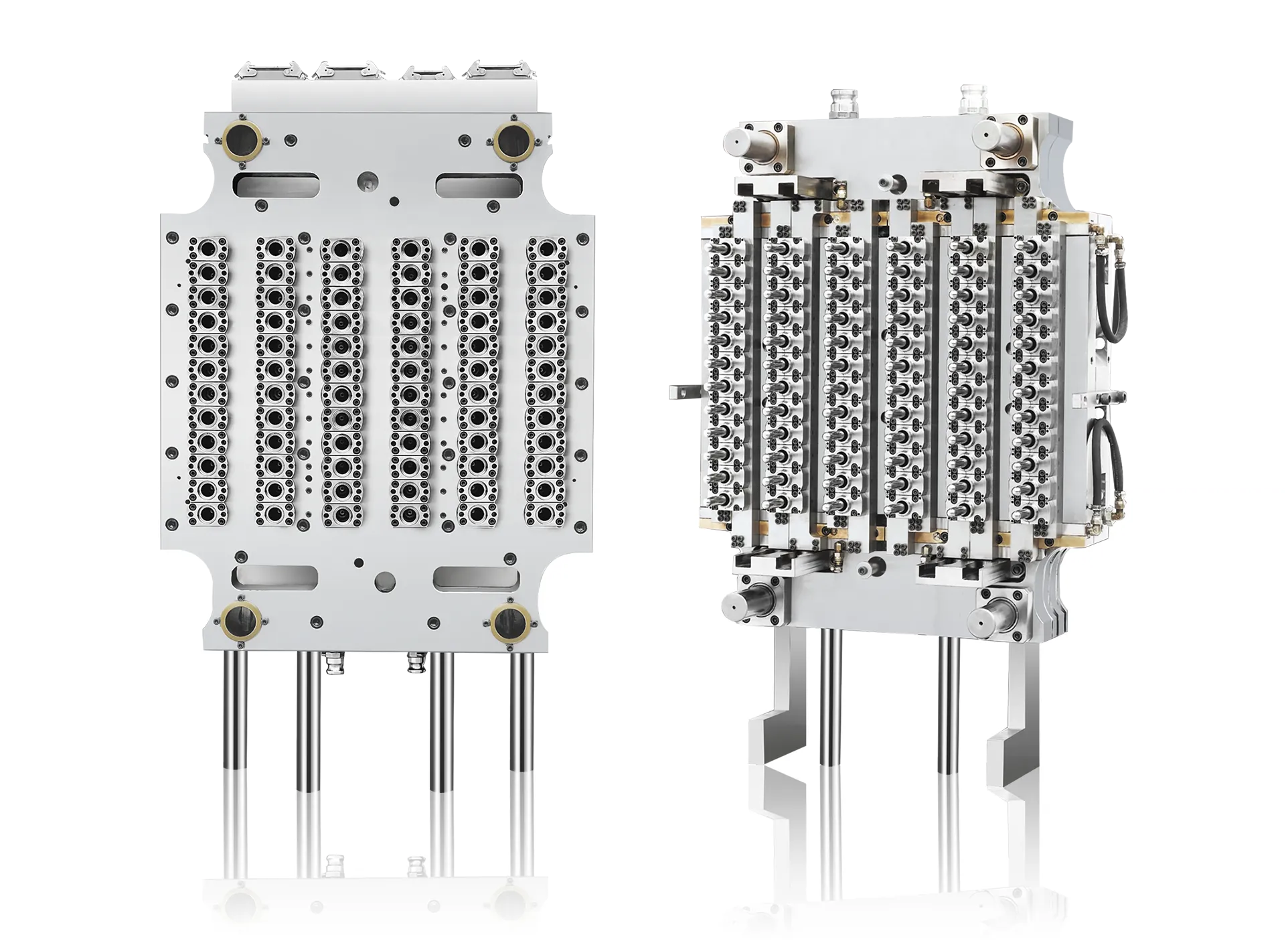 Pin valve preform injection mould