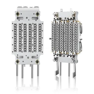 Pin valve preform injection mould