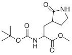 (aS,3S)-a-[[(1,1-dimethylethoxy)carbonyl]amino]-2-oxo-3-Pyrrolidinepropanoic acid methyl ester.png