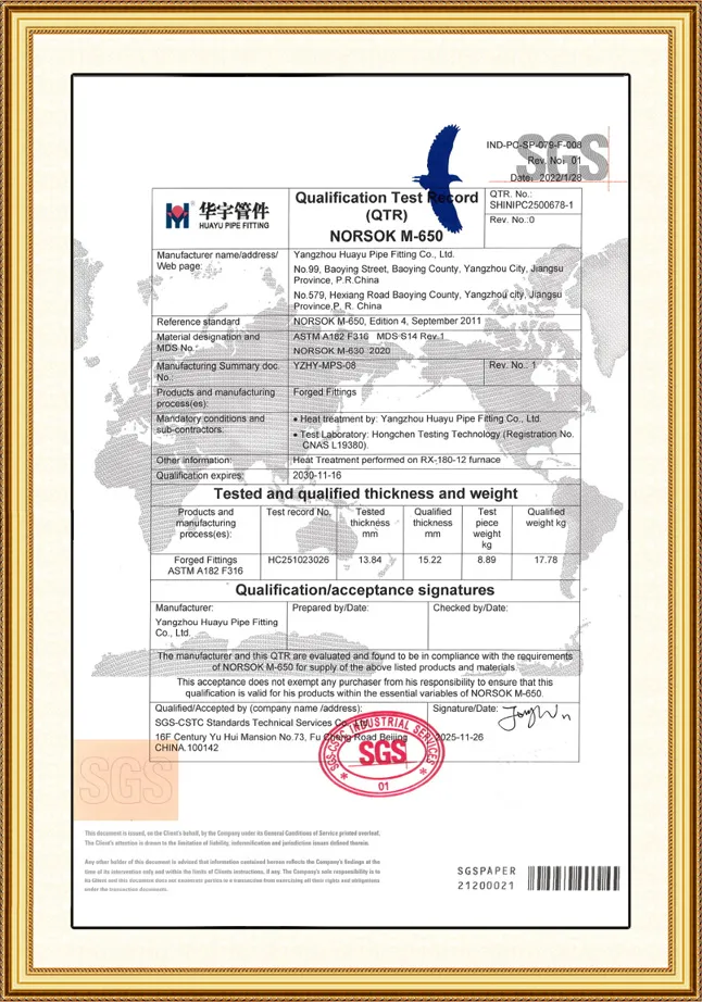 NORSOK Certificate