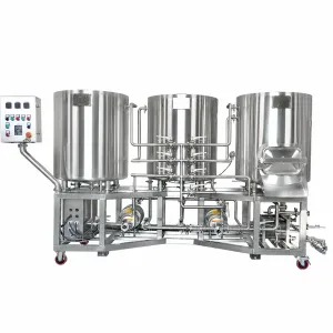 Home-Brew Setup Three-Pot Brewhouse Pilot Brewery Equipment