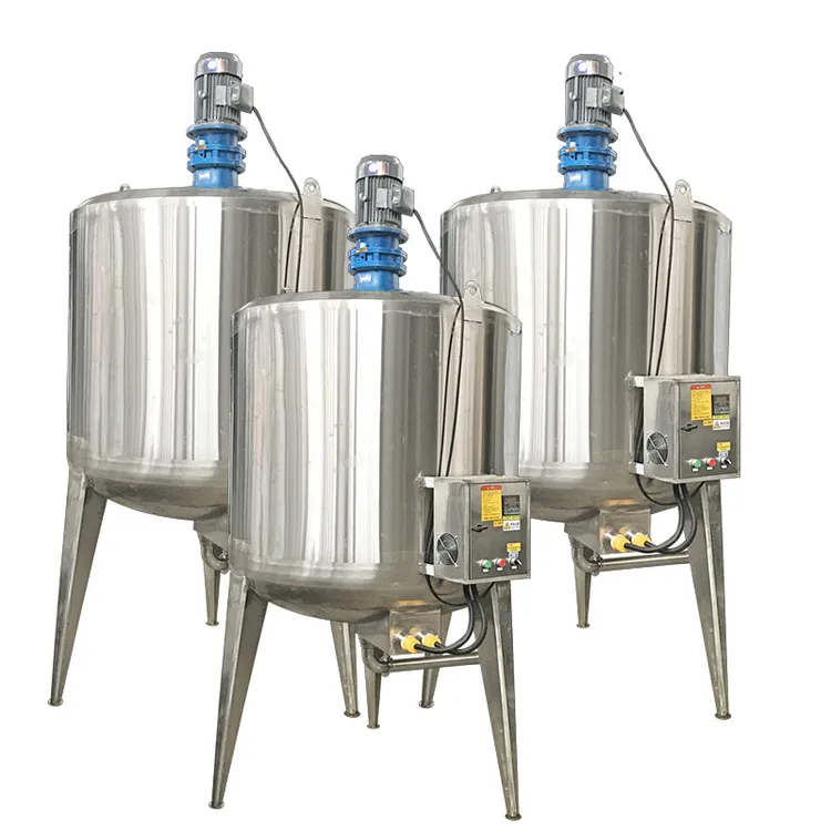 Liquid Emulsify Reactor Homogenizer Tank Agitator Electric Steam Heating Mixer Jacketed Stainless Steel Mixing Tank - Mixing Tan.png