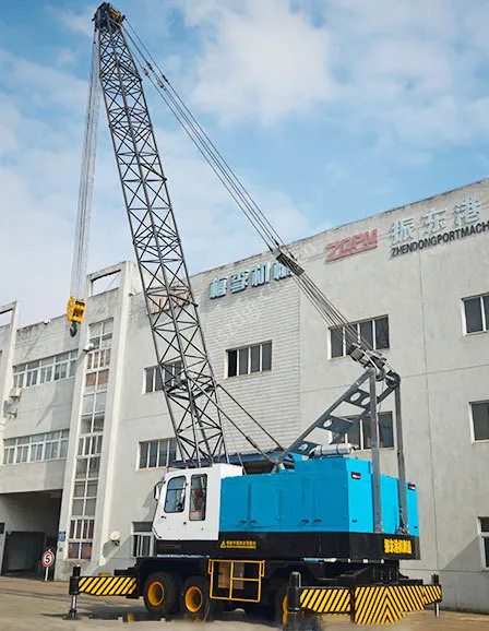 50-ton hybrid (electric and diesel) tire-mounted crane