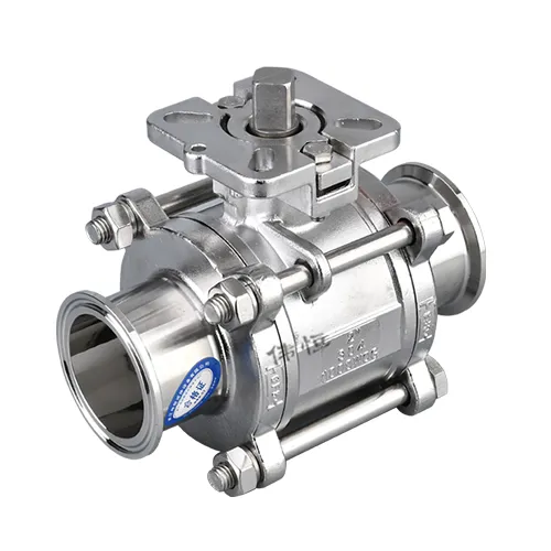 Трехсекционный шаровой кран с высокой платформой