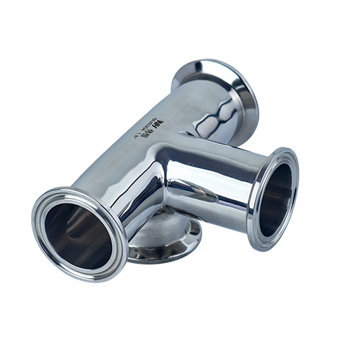 Sanitary quick-install four-way pipe fittings