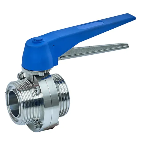 Sanitary duckbill plastic multi-posisyon adjustment hawakan lalaki sinulid butterfly balbula