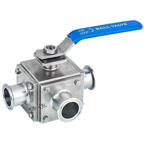 Sanitary Square Three-Way Ball Valve