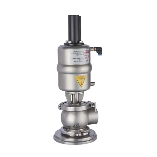 Pneumatic upward expansion tank bottom valve