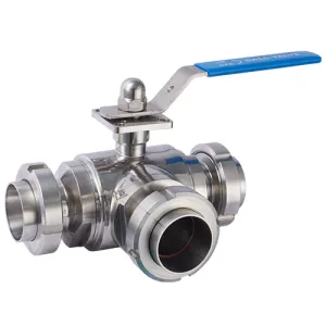 The sanitary grade is made of any three-way ball valve and the three-way ball valve is actively connected to the three-way ball valve