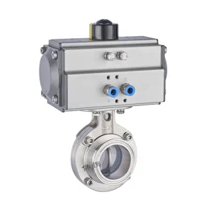 Pneumatic quick-release butterfly valve