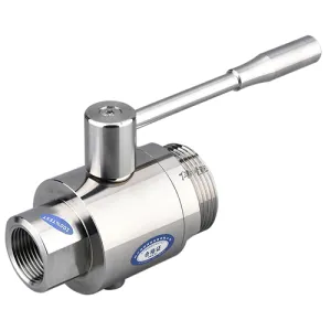 Sanitært todelt indvendigt og udvendigt gevind smedet fast kugleventil Gevindsmedet kugleventil