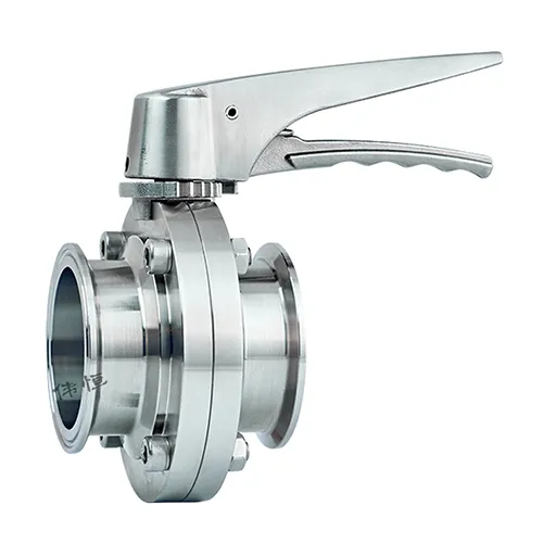Sanitary stainless steel duckbill mabilis-release butterfly valve