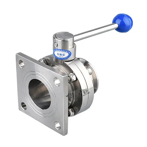 Sanitary Flange Quick Card Butterfly Valve