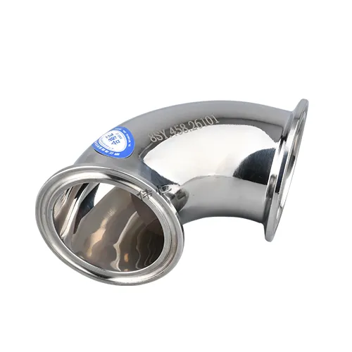 Gomito sanitario a sgancio rapido da 90 gradi