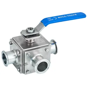 Sanitary square tee insulated ball valve
