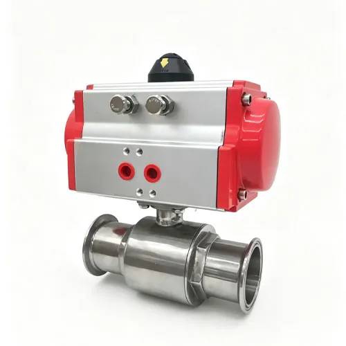 Pneumatic sanitary grade ball valve