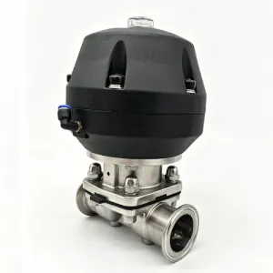 Mushroom head diaphragm valve for hygienic industry