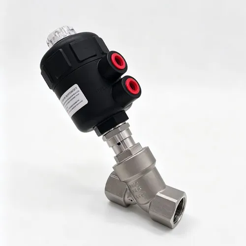 S-shaped threaded angle seat valve plastic head