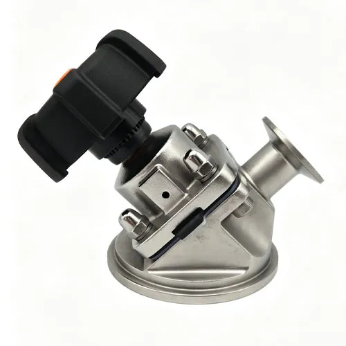 Manual tank bottom diaphragm valve