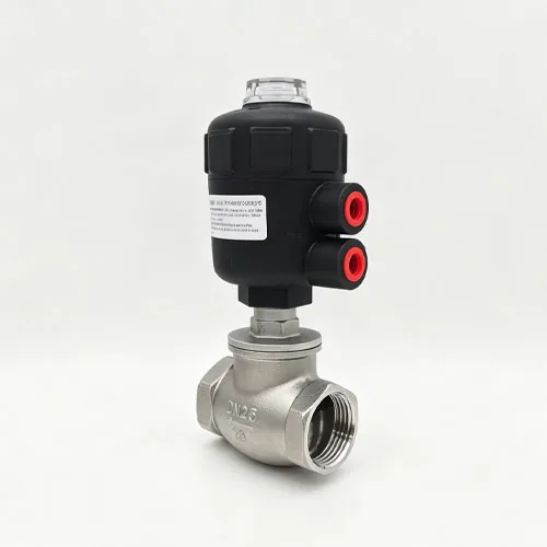 Threaded waist drum valve plastic head