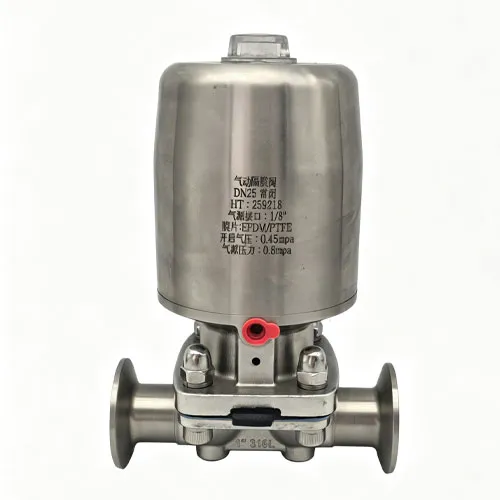 Pneumatic quick installation diaphragm valve