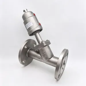 Stainless steel head for flange angle seat valve
