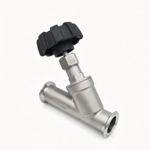 Manual quick installation angle seat valve