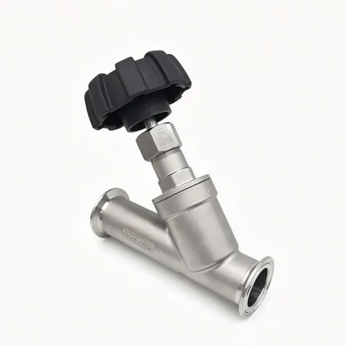 Manual quick installation angle seat valve