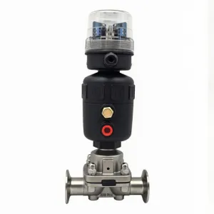 Pneumatic quick installation diaphragm valve - feedback device