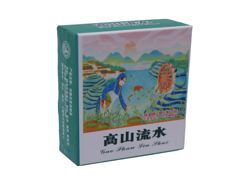 High Mountains and Flowing Streams Tea Product Packaging Box