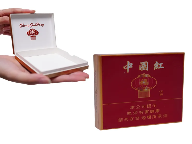 China Red Square Cigarette Pack