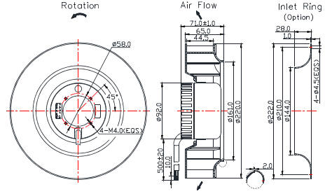 Centrifugal Fan 220*63mm