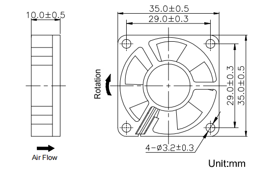 Axial Fan 35*35*10mm