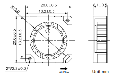 Blower Fan 20*20*6mm