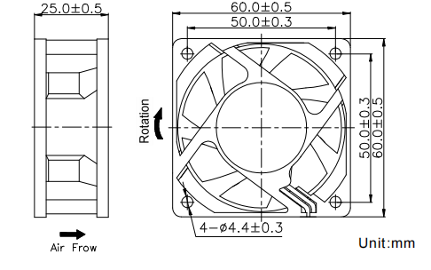Axial Fan 60*60*25mm
